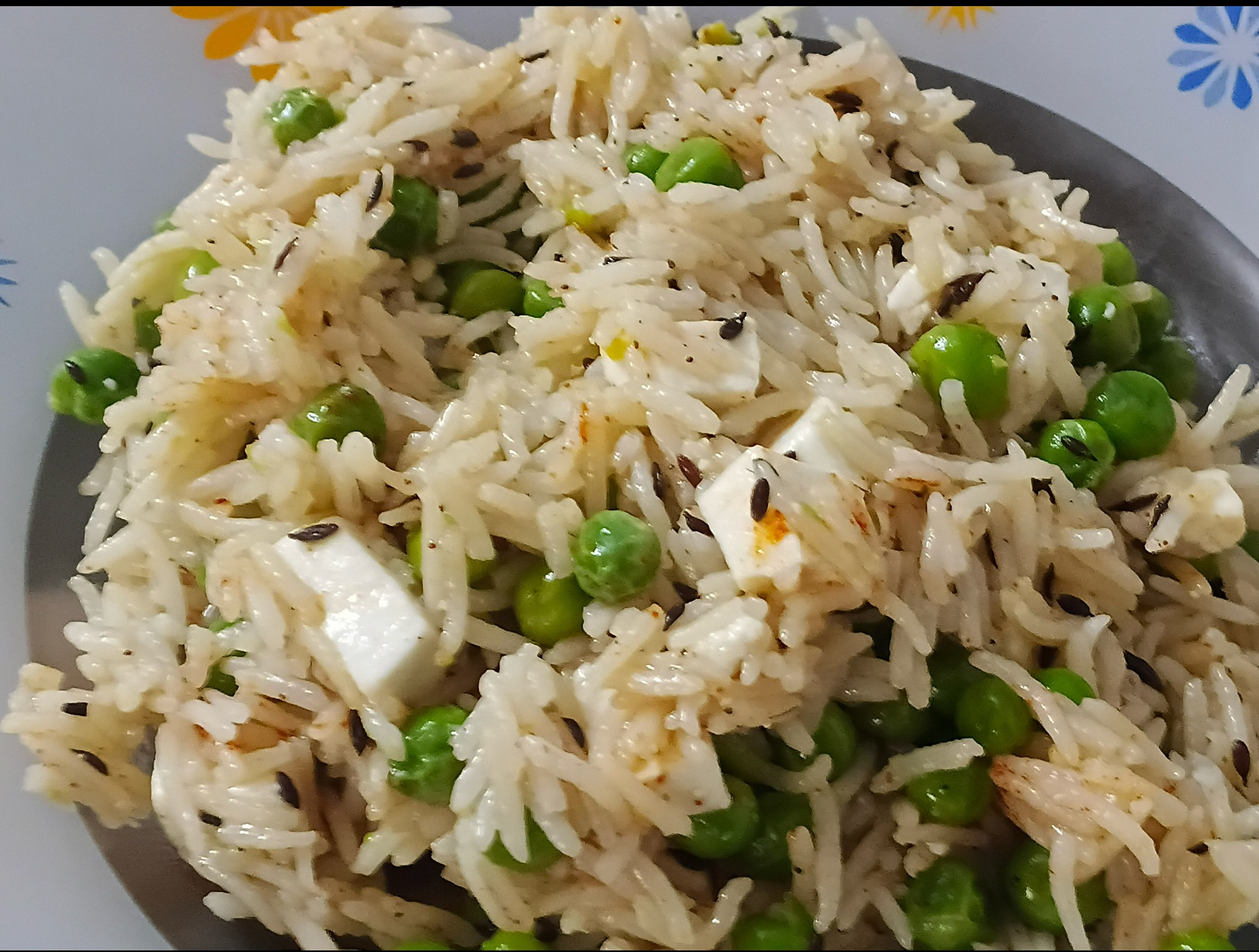 Cottage Cheese – Green Peas Rice ( Paneer Mattar Pulav) – Nidhika’s Recipe
